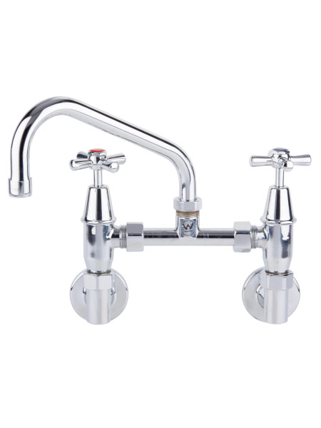 GLOBAL EC EXPOSED ADJUSTABLE RIGHT ANGLED WALL TAP w/- STANDARD SWIVEL OUTLET