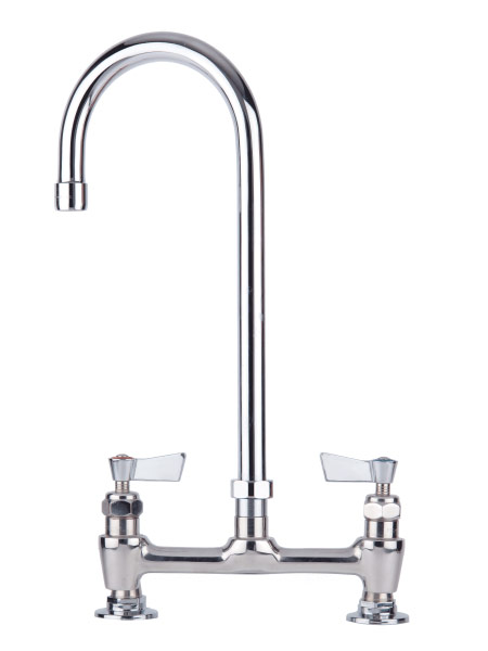 GLOBAL STAINLESS EXPOSED TAP  w/- GOOSENECK SWIVEL & FIXED SPOUT