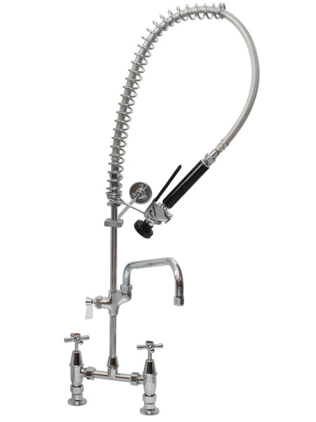 GLOBAL RINSE MATE PRE RINSE + ADD ON POT FILLER w/- CP EXPOSED ADJUSTABLE HOB TAP
