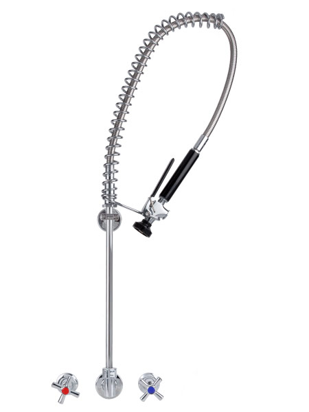 GLOBAL RINSE MAID STANDARD PRE RINSE w/- CP WALL STOPS GLOBAL RINSE MAID STANDARD PRE RINSE w/- CP WALL STOPS