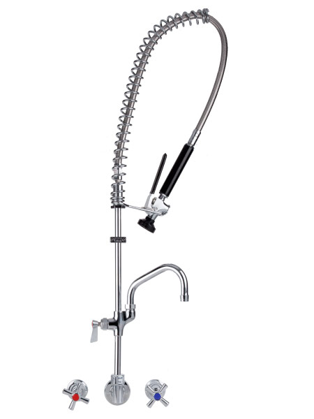 GLOBAL RINSE MATE PRE RINSE + ADD ON POT FILLER w/- CP WALL STOPS GLOBAL RINSE MATE PRE RINSE + ADD ON POT FILLER w/- CP WALL STOPS