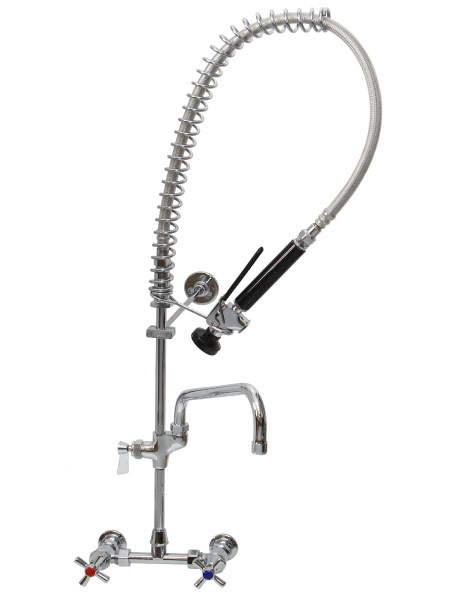 GLOBAL RINSE MATE PRE RINSE + ADD ON POT FILLER w/- CP EXPOSED ADJUSTABLE STRAIGHT WALL TAP