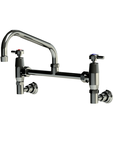 GLOBAL Q EXPOSED ADJUSTABLE R/A WALL TAP w/- STANDARD SWIVEL OUTLET