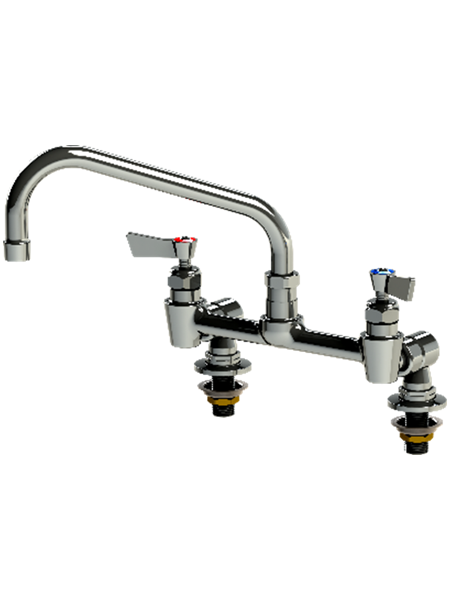 GLOBAL STAINLESS EXPOSED HOB/ DECK TAP w/- STANDARD SWIVEL SPOUT