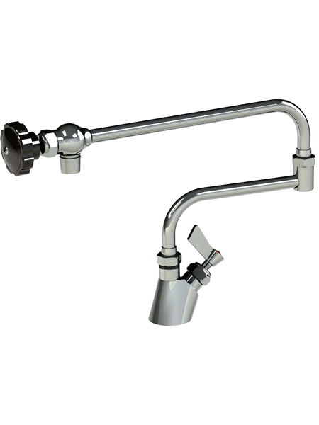 Single Hob Tap with Double Swivel Spout and End Tap